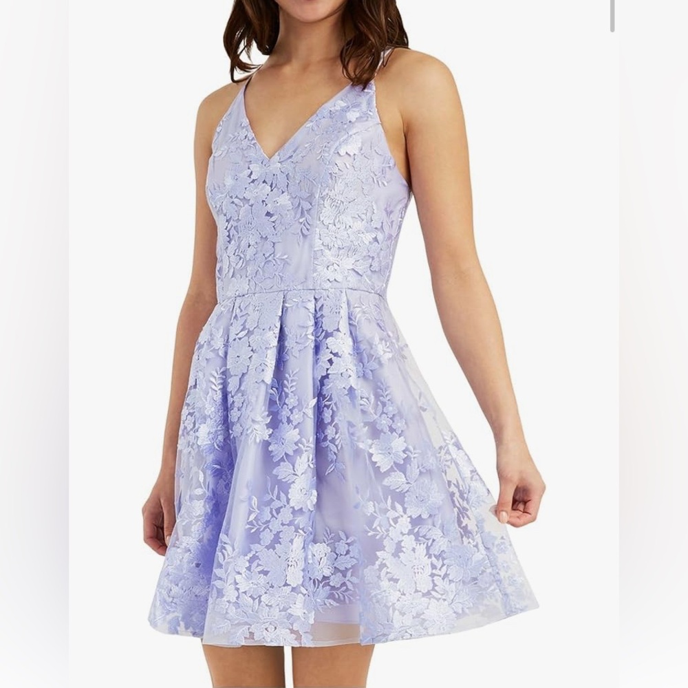 Lavender Floral Lace Dress